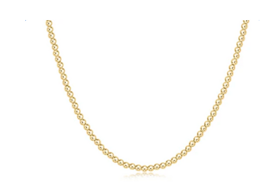 15" Choker Classic Gold 3mm Bead