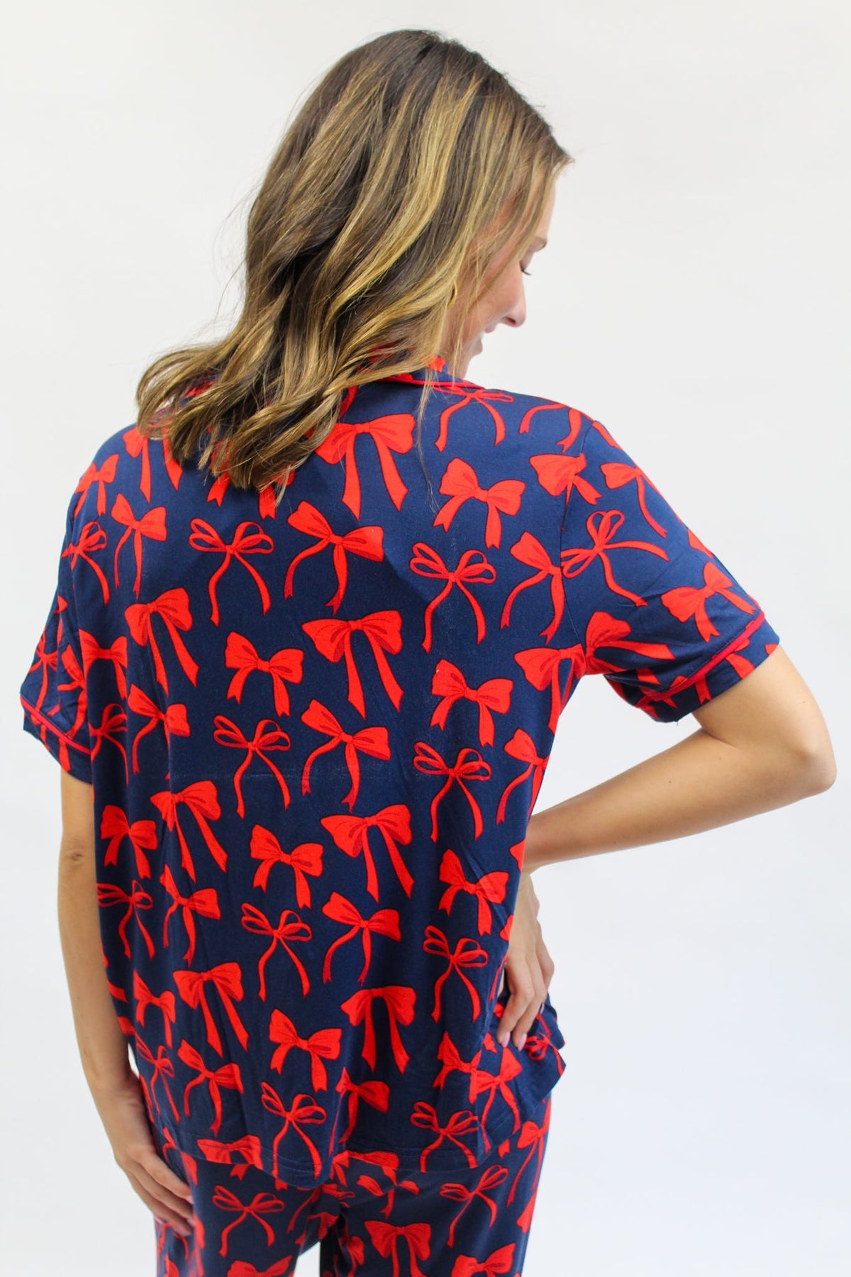 Pant Set Charlotte Bows Blue/Red
