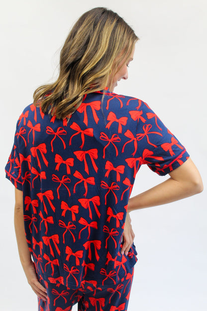 Pant Set Charlotte Bows Blue/Red
