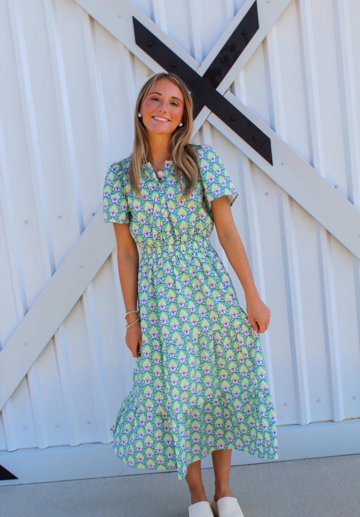 Hellenic Petals Maxi Dress by Meet Me in Santorini
