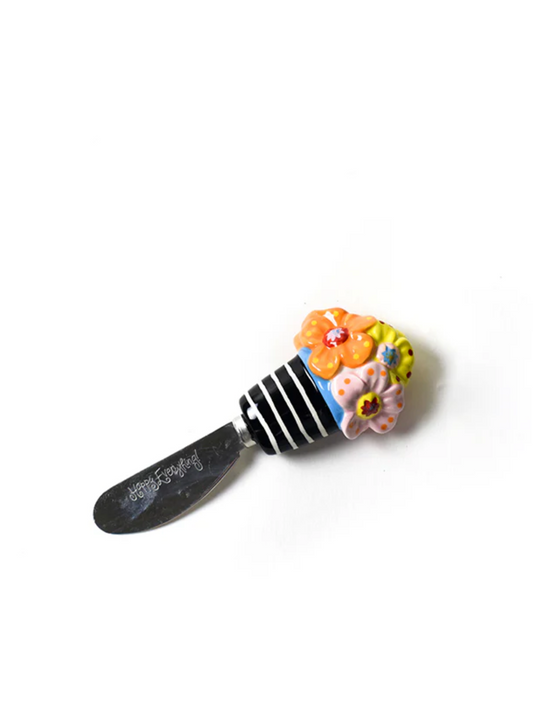 Happy Everything Flowers Embellishment Appetizer Spreader