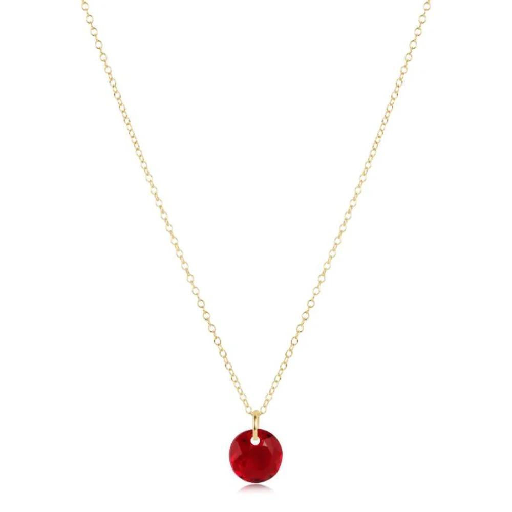 16" Necklace Gold- Reflection Small Charm 01