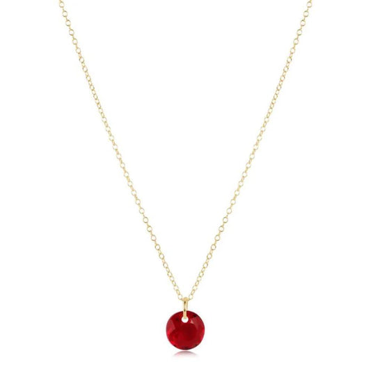 16" Necklace Gold- Reflection Small Charm 01