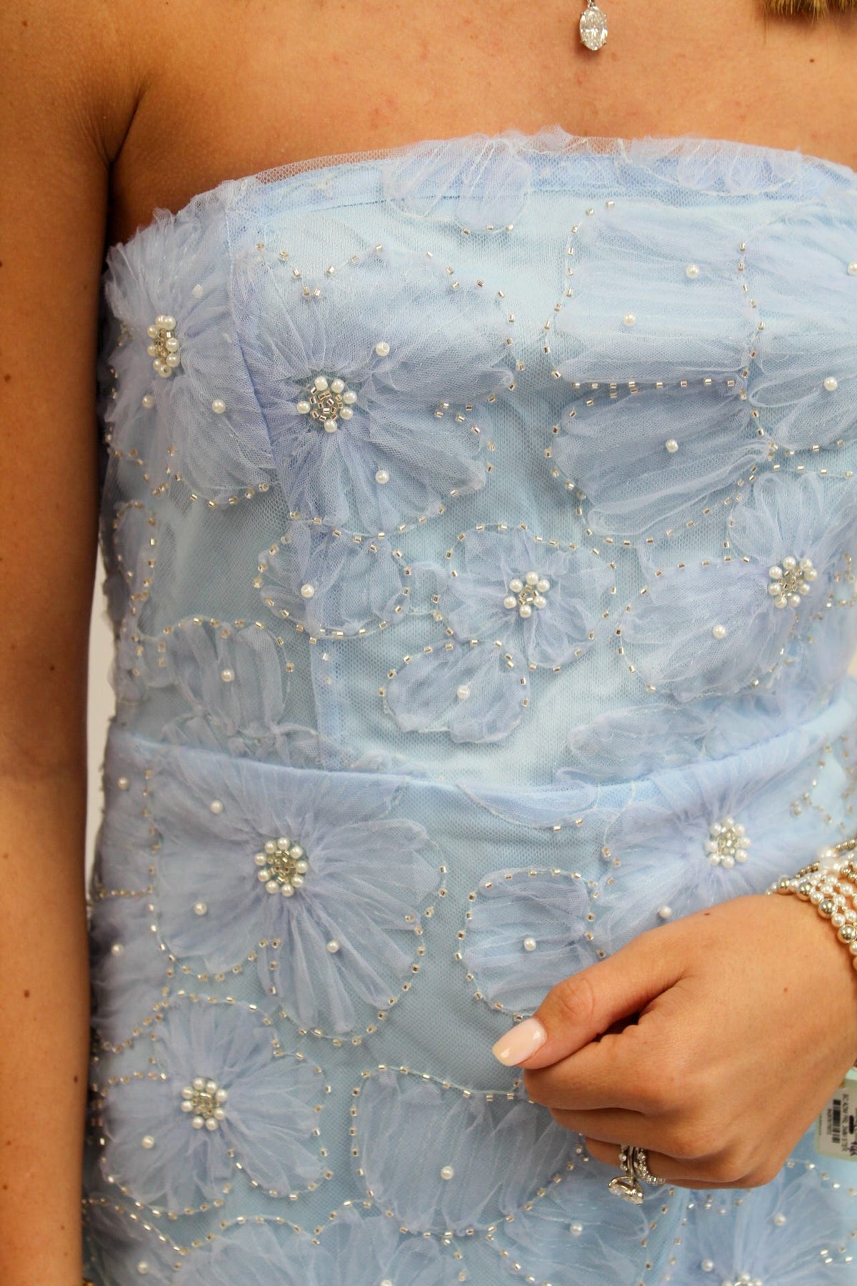 Crystal Garden Beaded Mini Dress