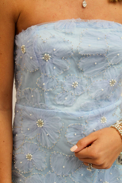 Crystal Garden Beaded Mini Dress