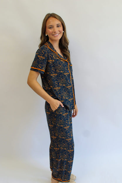 Team Toile Auburn Charlotte Pajama Pant Set