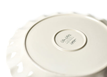 Signature White Ruffle Round Platter