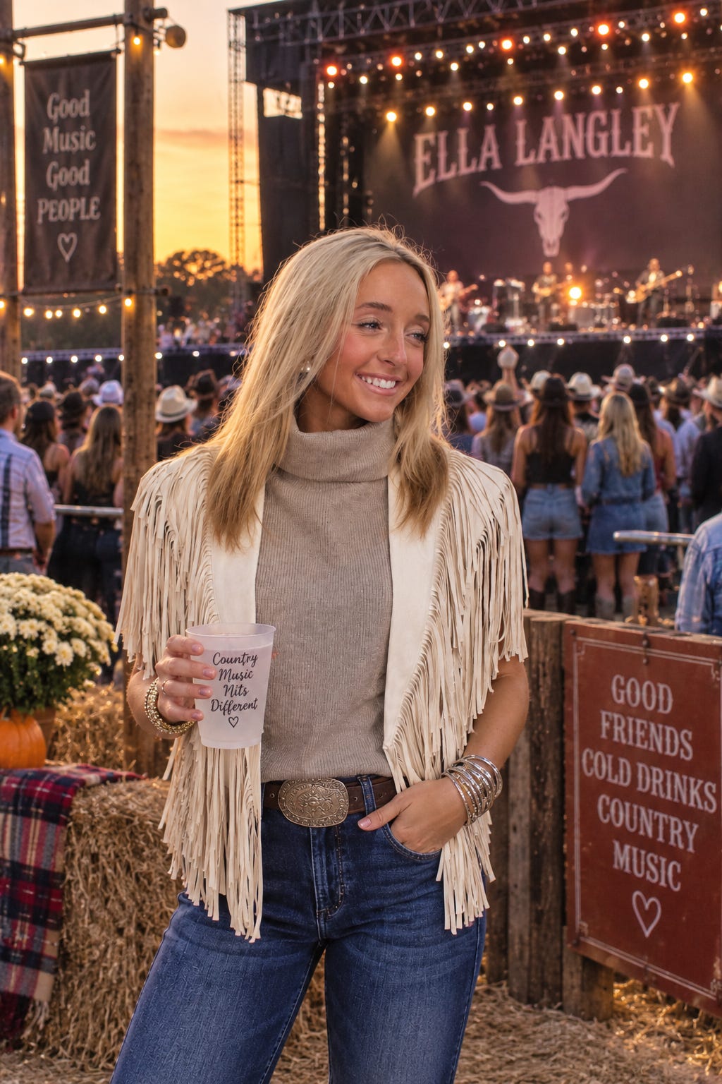 Fallyn Fringe Suede Collar