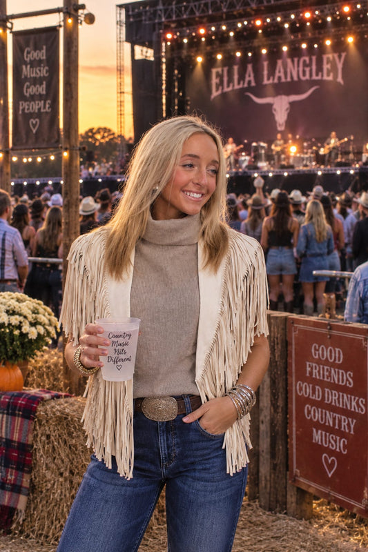 Fallyn Fringe Suede Collar