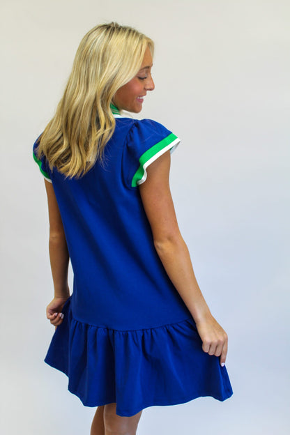 Dress Carissa Navy/Green