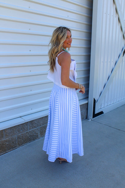 Skylar Stripe Maxi Skirt