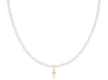 15" 3mm Gemstone Signature Cross Choker