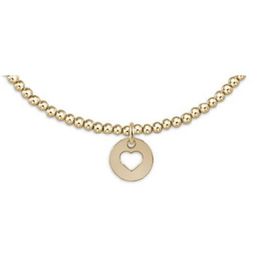 egirl Classic Gold 2mm Bead Bracelet - Love Small Disc Gold