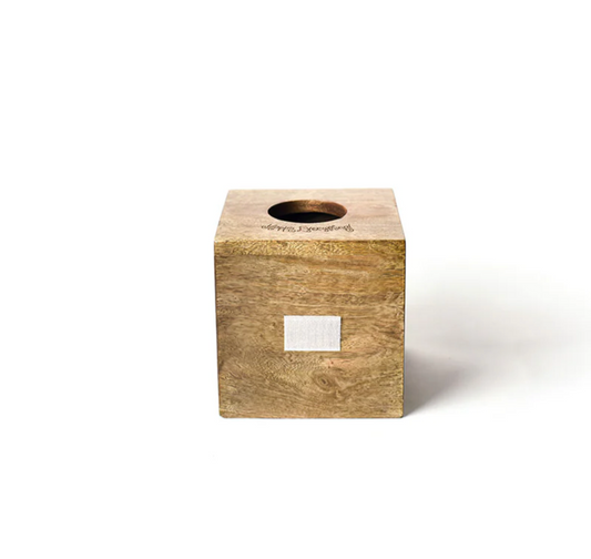 Happy Everything Mini Wood 5 Tissue Box