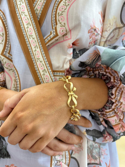 Bow Linked Chain Bracelet