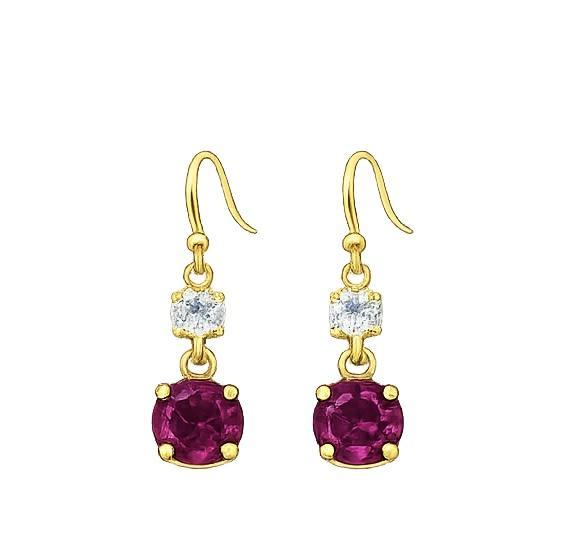 Studio Round Crystal Dangle Earrings