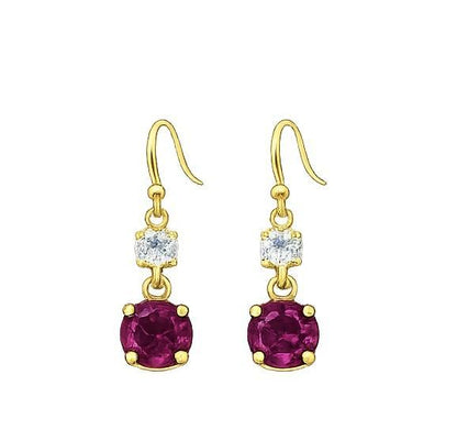 Studio Round Crystal Dangle Earrings