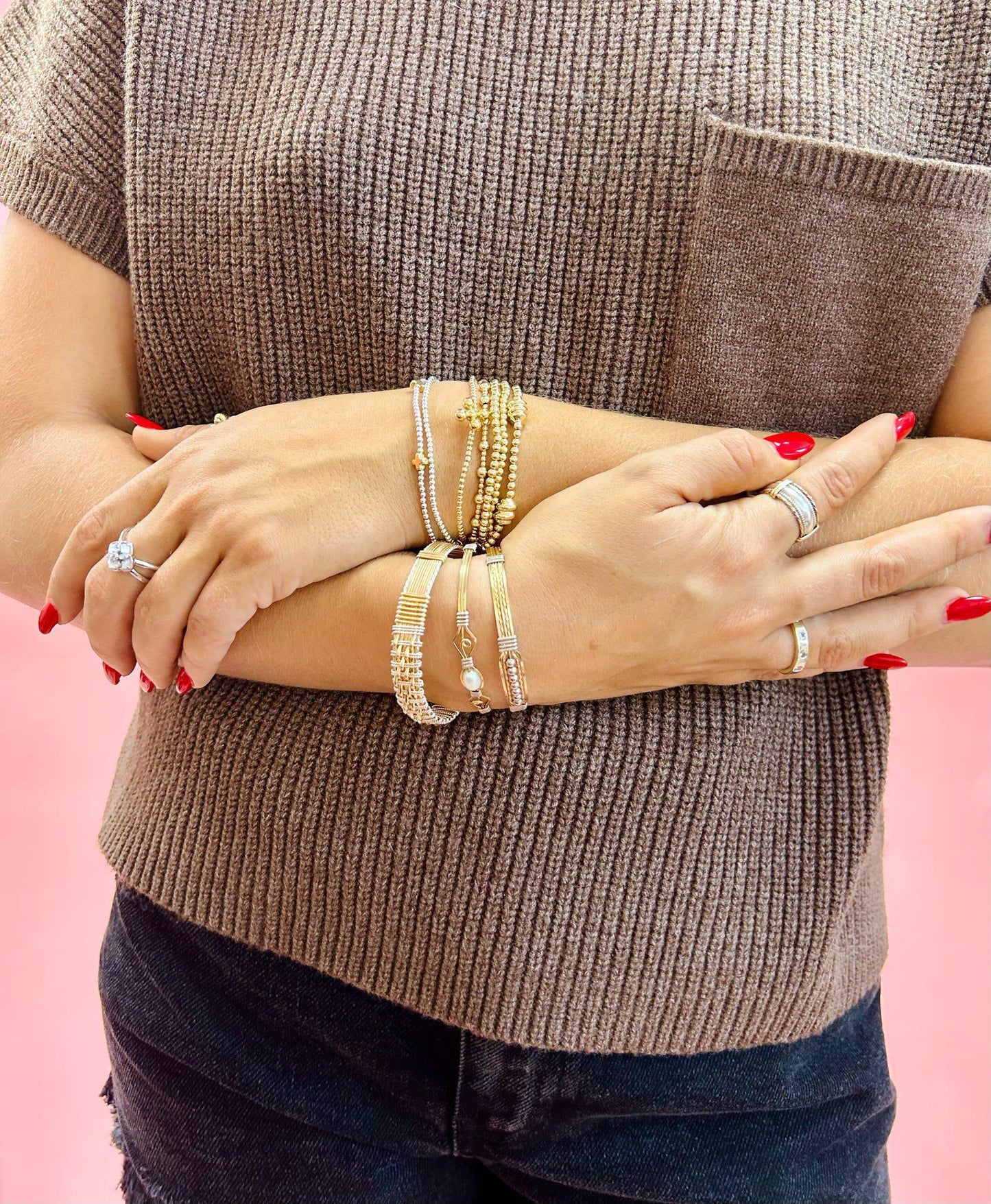 DIRA STONE DOUBLE BAND RING