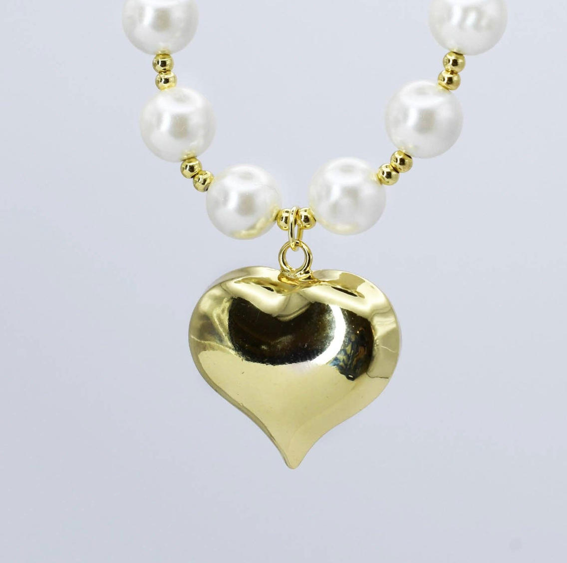 Chunky Puffy Heart Necklace