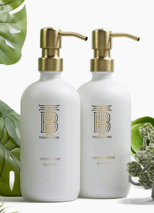 Hand lotion Glass Dispenser- Blonde