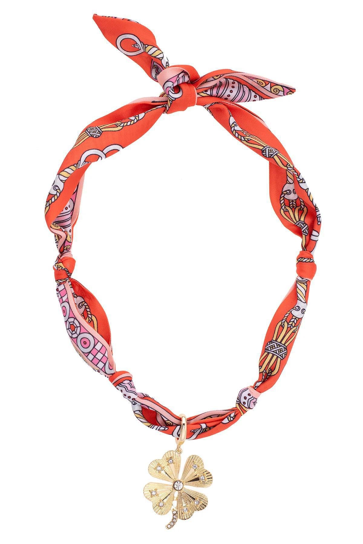CHARMED By Canvas Scarf Necklaces with Charm