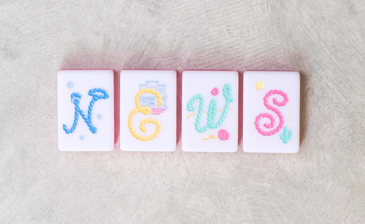 Miss Cowgirl Mahjong Set