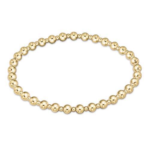 enewton Extends - Classic Grateful Pattern 4mm Bead Bracelet - Gold