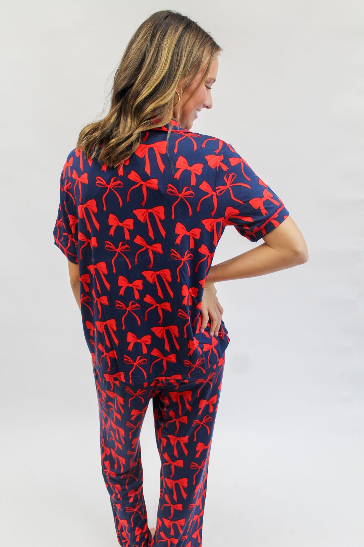 Pant Set Charlotte Bows Blue/Red