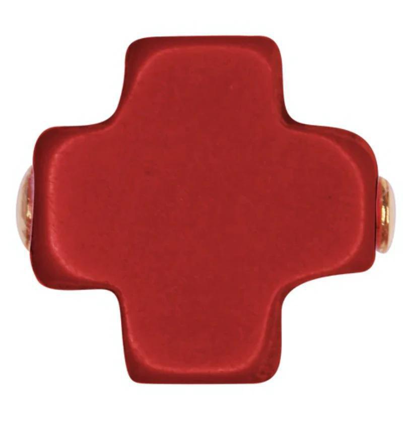 egirl 14" Necklace Gold - Signature Cross Red