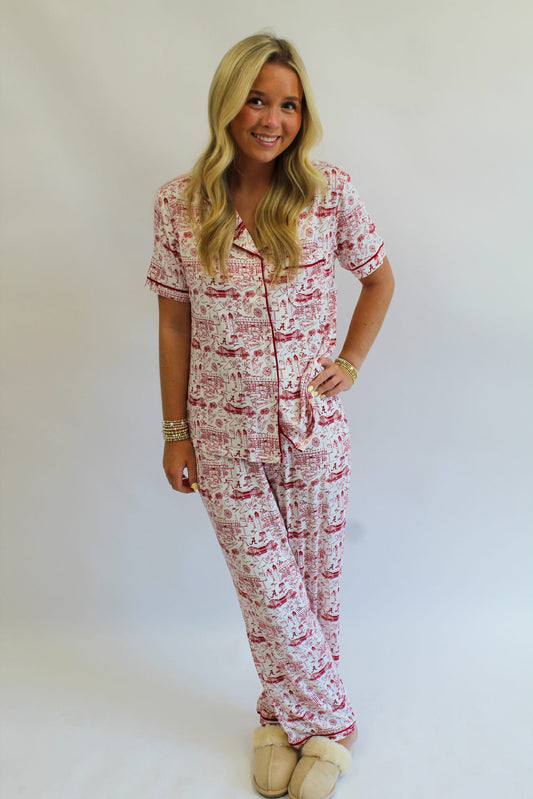 Alabama Team Toile Charlotte Pajama Set
