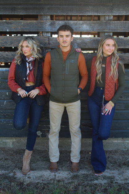 Puffer Vest- Mallard Green