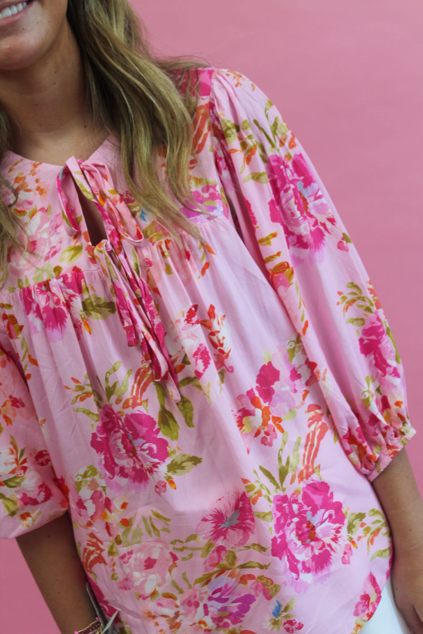 Painted Peonies Top