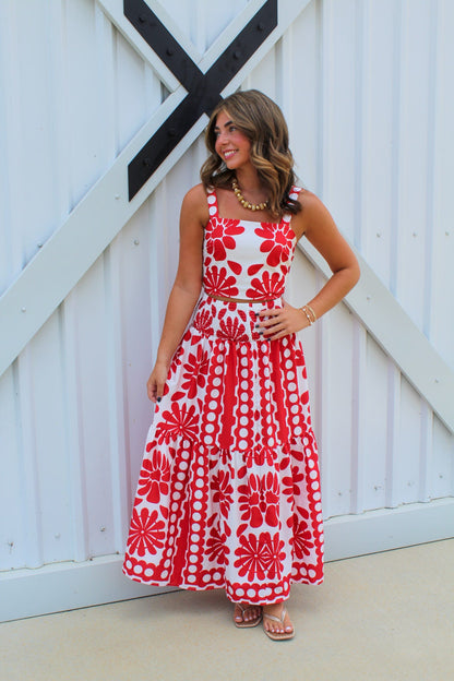 Caught on Camera Maxi Skirt Set