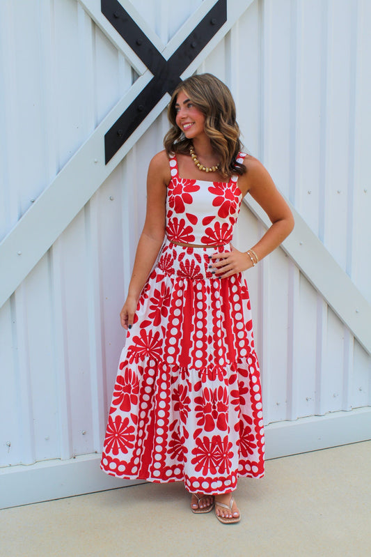 Caught on Camera Maxi Skirt Set