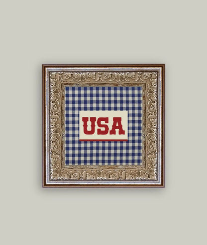 Plaid USA Framed Antique Art 6x6