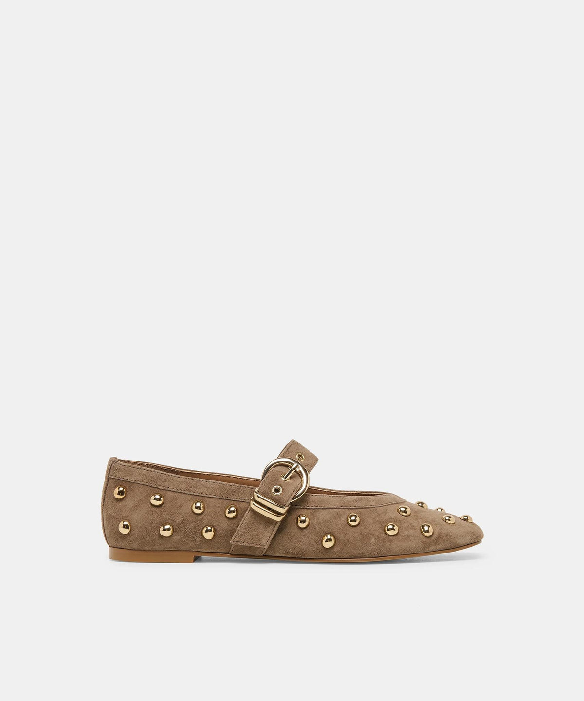 Mikel Stud Olive Suede