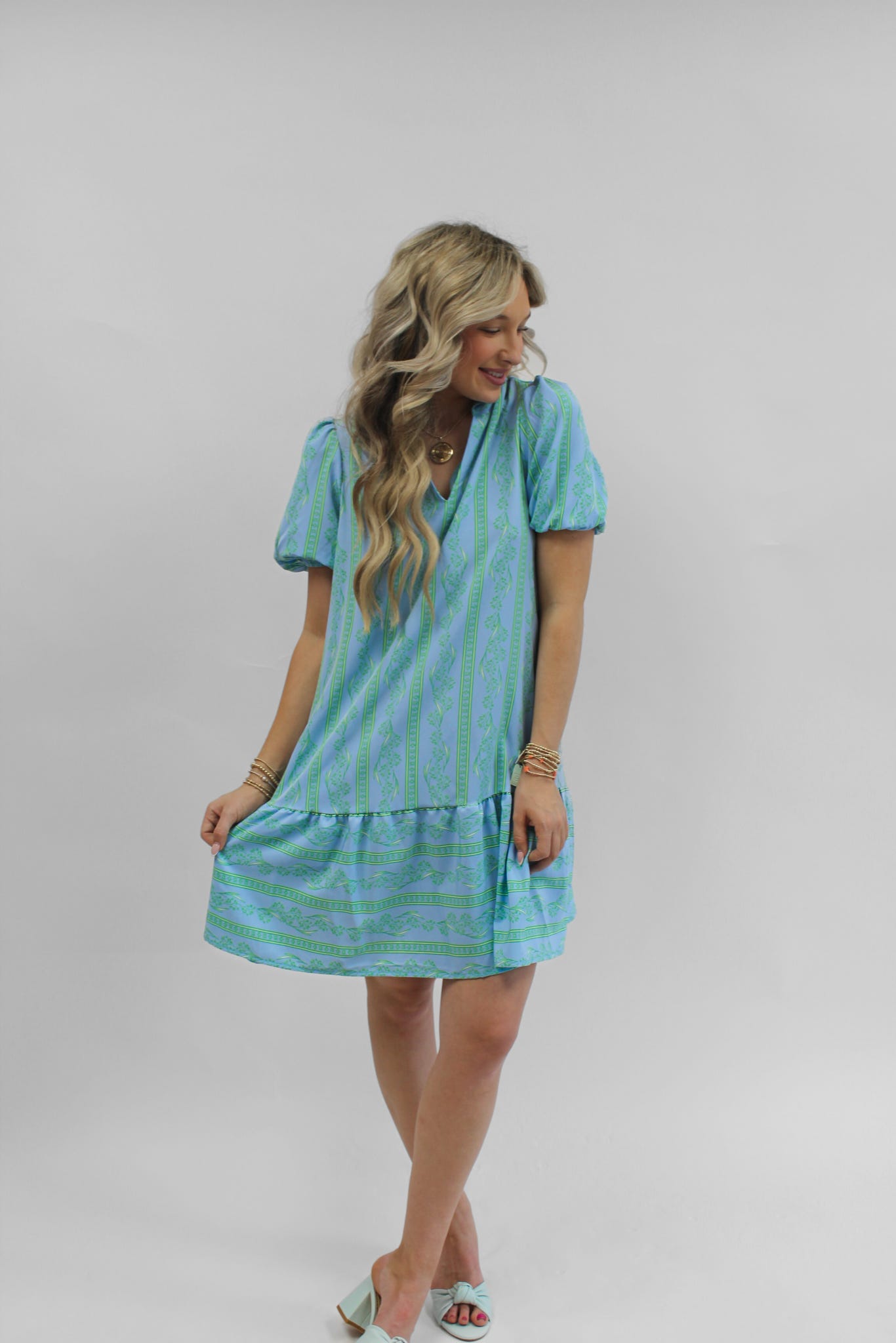 Nancy Garden Lace Dress in Green