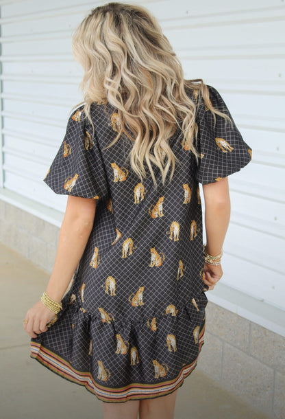 Lexa Puff Sleeve V-Neck Dress