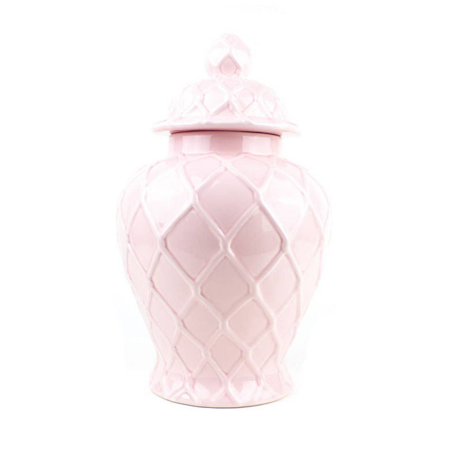 Extra Large Pink Textured Ginger Jar
