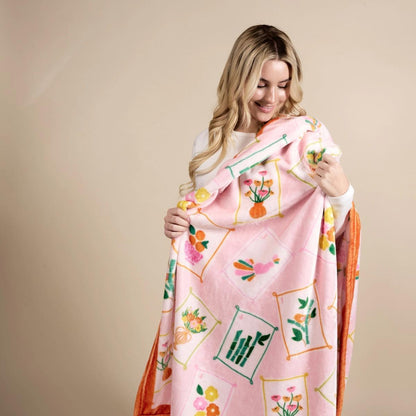 Snuggle Up Plush Blanket- It's Mahj Time