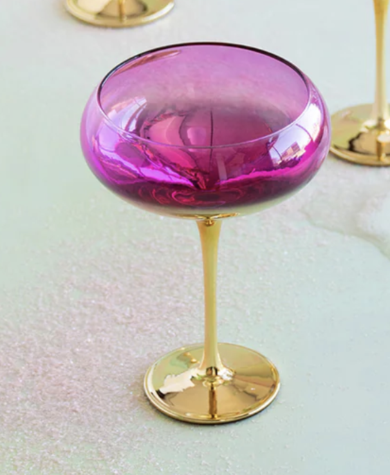 Gilded Coupe Glasses