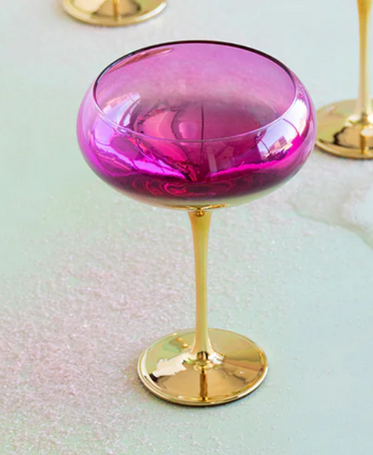 Gilded Coupe Glasses