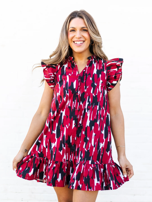 Dress Abby Tlgt Time Garnet/Black