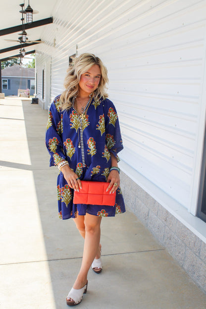 Flora Detailed V-Neck Dress