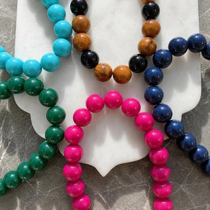 Beaded Color Gumball Statement Necklace