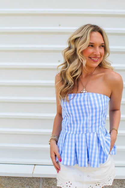 Main Feed Worthy Tube Top - Baby Blue