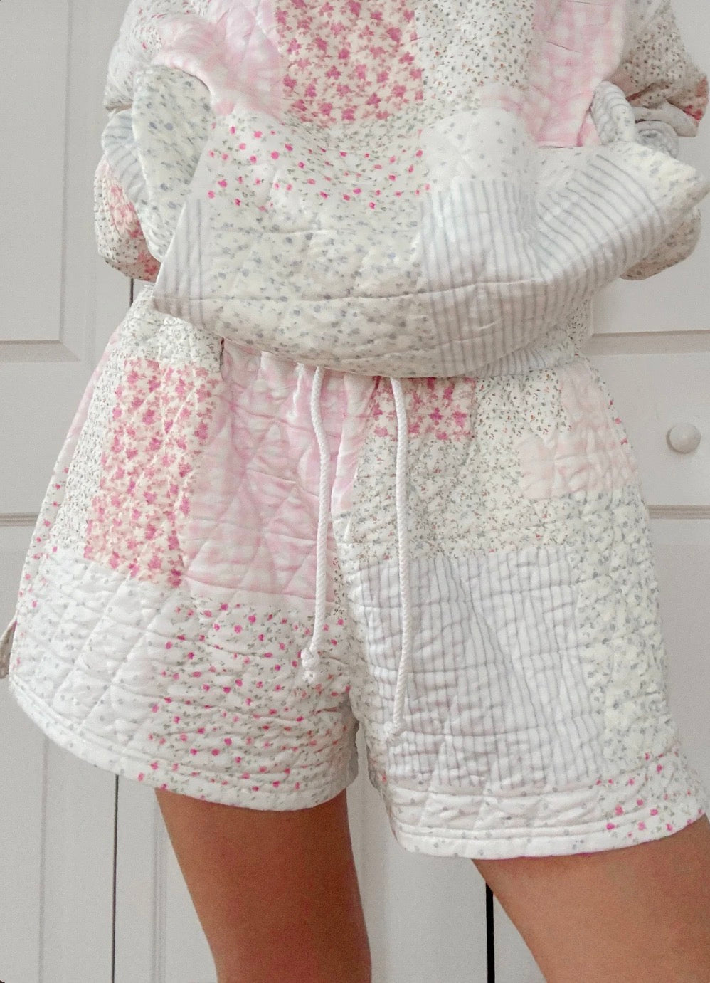 Sunkissed Coconut Quilted Pastel Shorts