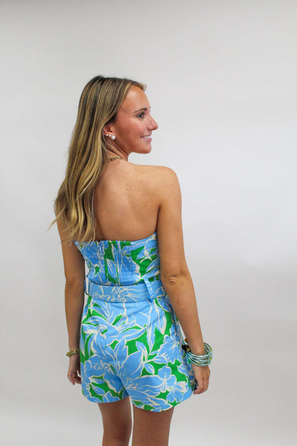 Grace's Love (Blue and Green) Romper