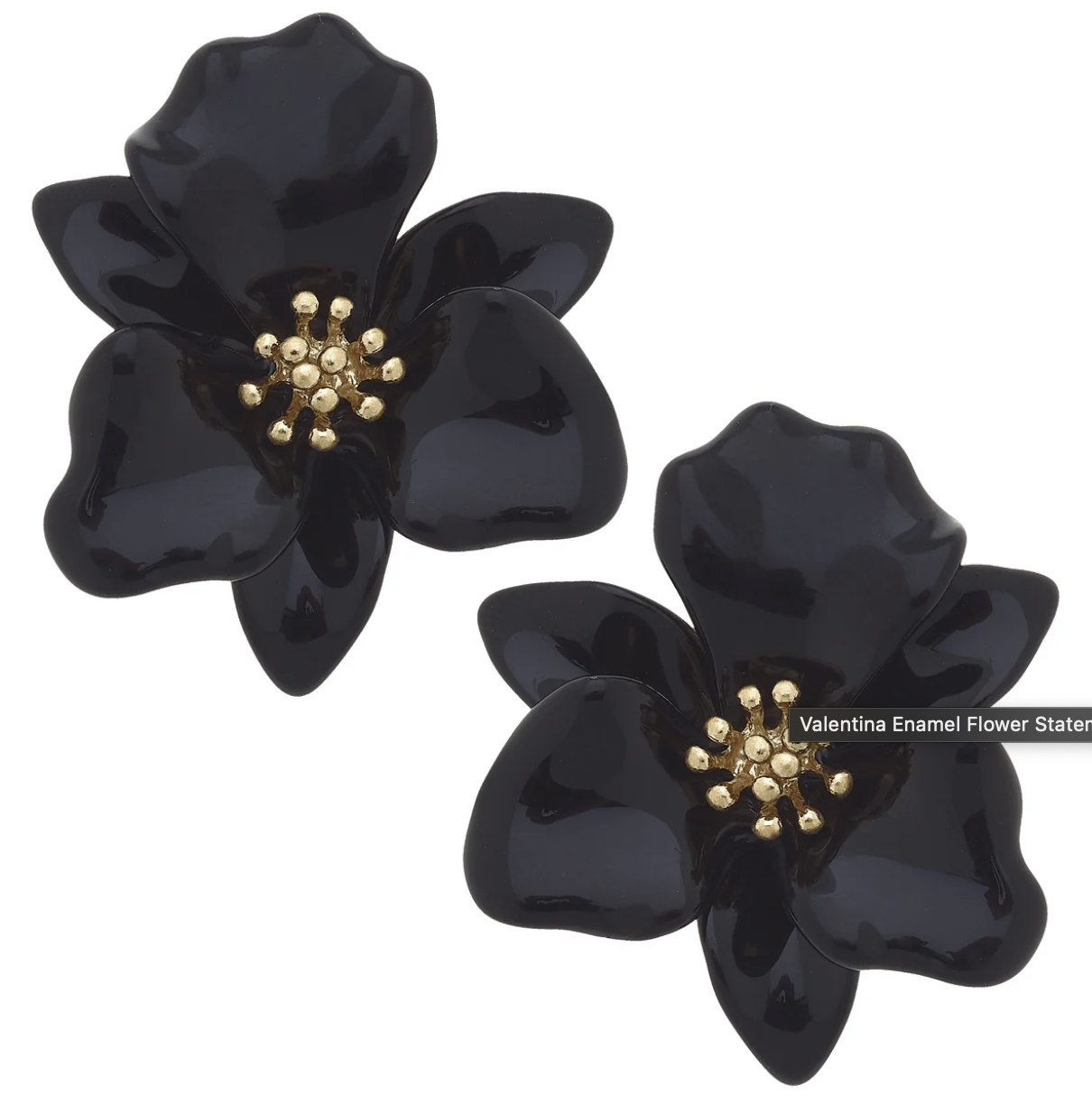 Valentina Enamel Flower Statement Earrings