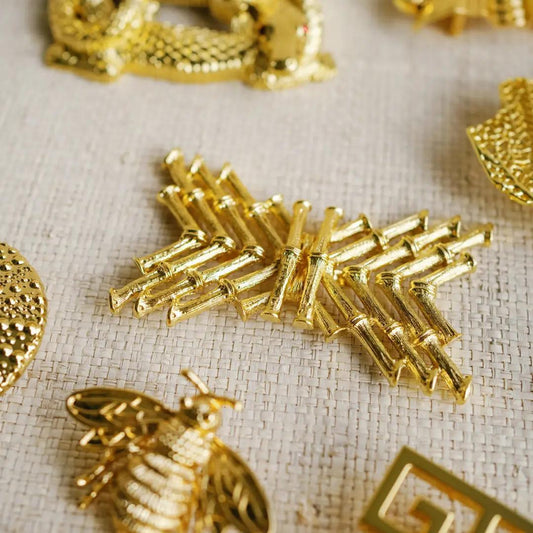 Crisscross Bamboo Belt Buckle